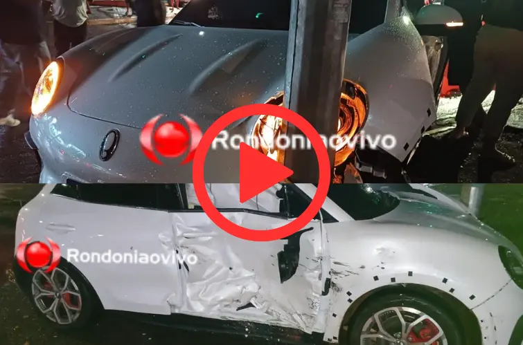 Vídeo mostra cenário após forte colisão entre carros na Avenida Jorge Teixeira; motorista é suspeito de embriaguez