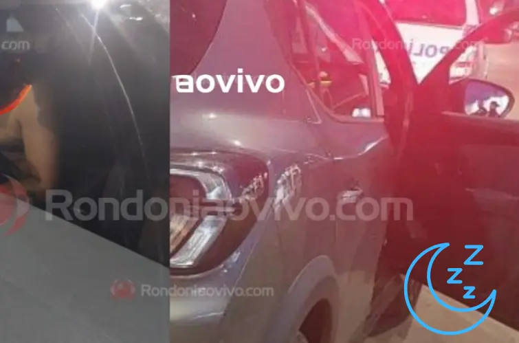 Motorista bêbado é flagrado dormindo dentro de carro parado em semáforo em Porto Velho