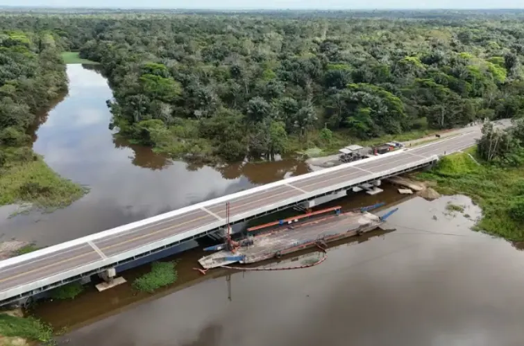 Nova ponte na BR-319 reforça ligação entre Manaus e Porto Velho com mais segurança