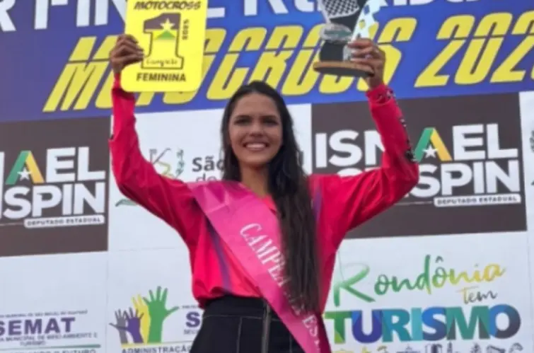Rondônia tem sua 1ª mulher tricampeã estadual de motocross
