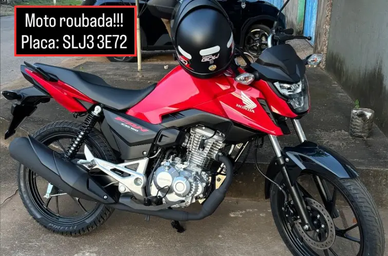 Moto Honda placa SLJ3E72 é roubada durante a madrugada no bairro Agenor de Carvalho