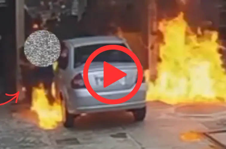 Carro pega fogo em posto de Ariquemes e mobiliza funcionários e populares