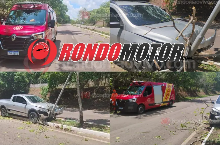 Mulher perde controle da direção e bate carro em poste próximo ao aeroporto