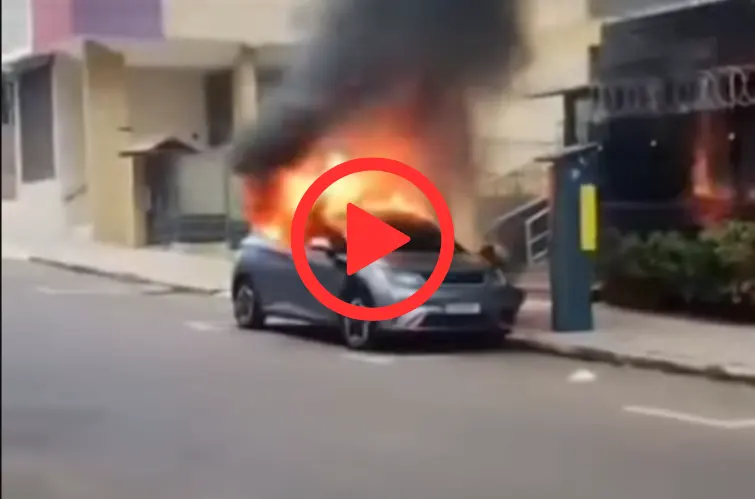 Incêndio em carro elétrico no Brasil expõe riscos de recarga improvisada