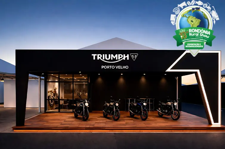 Mega Triumph participa pela primeira vez da Rondônia Rural Show 2026 com exposição de motos premium